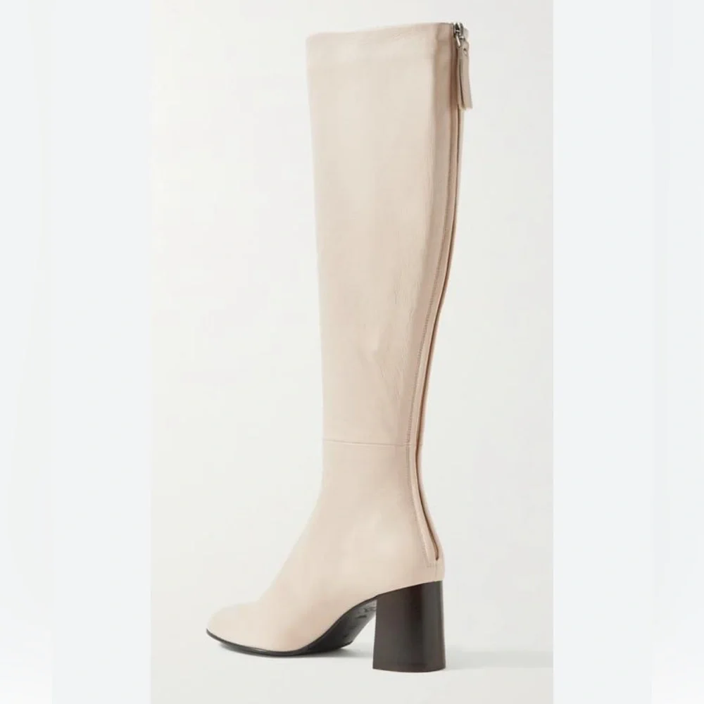 3.1 Phillip Lim Nadia High Block Heel Boots in Almond, Size 38.5, New in Box
